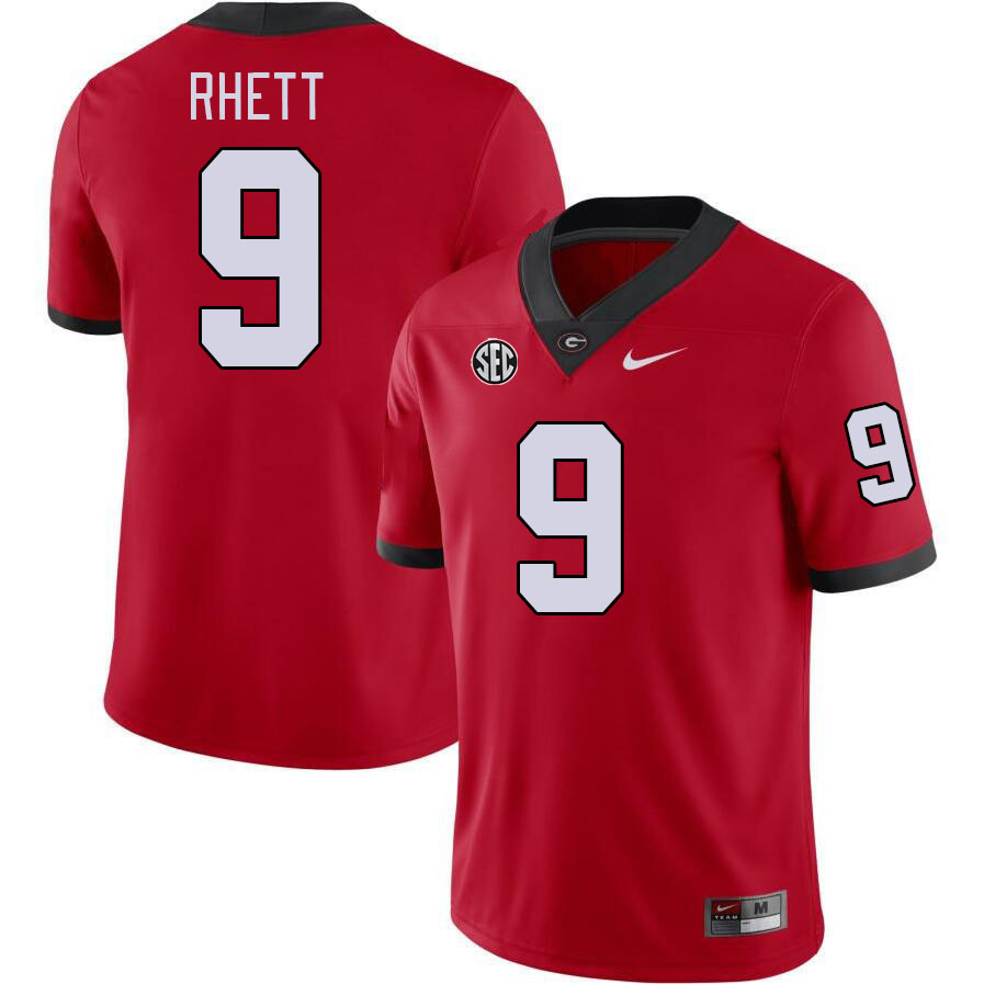 Georgia Bulldogs #9 Justyn Rhett College Football Jerseys Stitched-Red